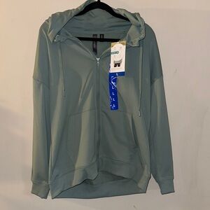 Mondetta Green Zip-Up Hoodie